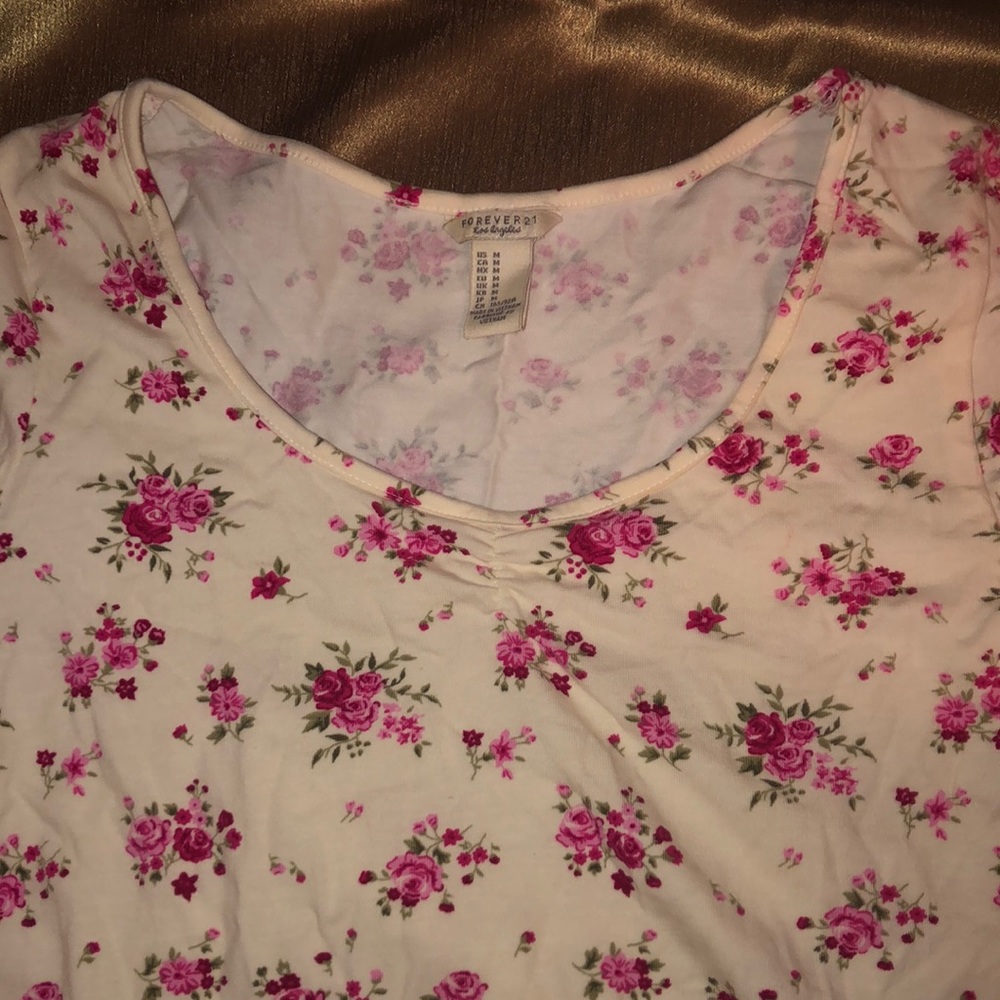 Forever 21 floral crop